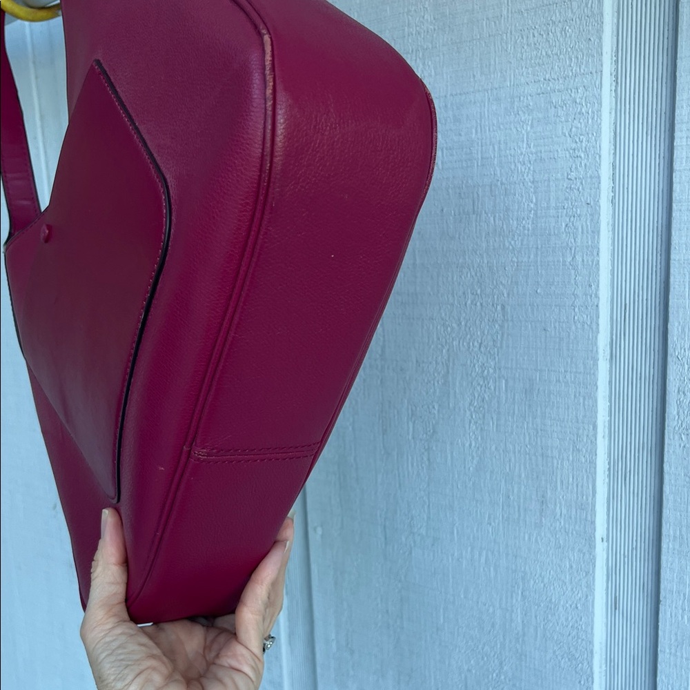 Kate Spade Aster Shoulder Bag Cranberry Cocktail Pebbled Leather EUC WKR00567 - Picture 11 of 12